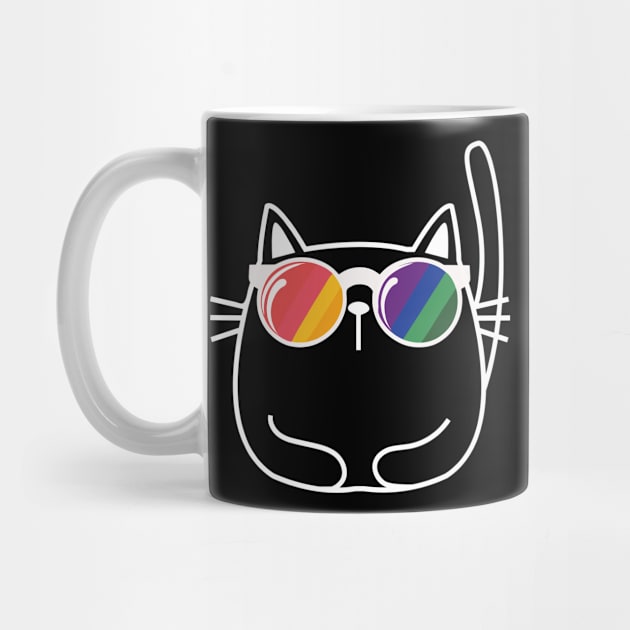 Cat Lover Pride Sunglasses Gay Pride LGBTQ+ Funny by AimArtStudio